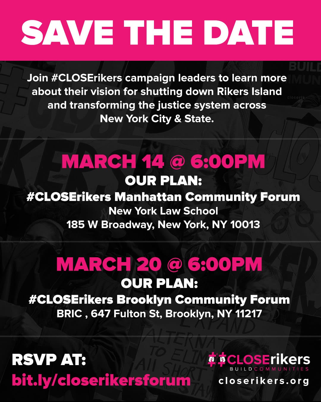 Image for event titled #CLOSErikers Brooklyn Community Forum