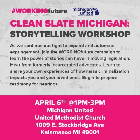 Image for event titled Clean Slate Michigan: Storytelling Workshop