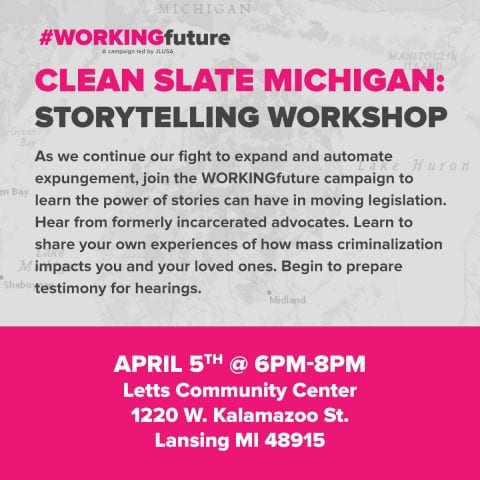 Image for event titled Clean Slate Michigan: Storytelling Workshop