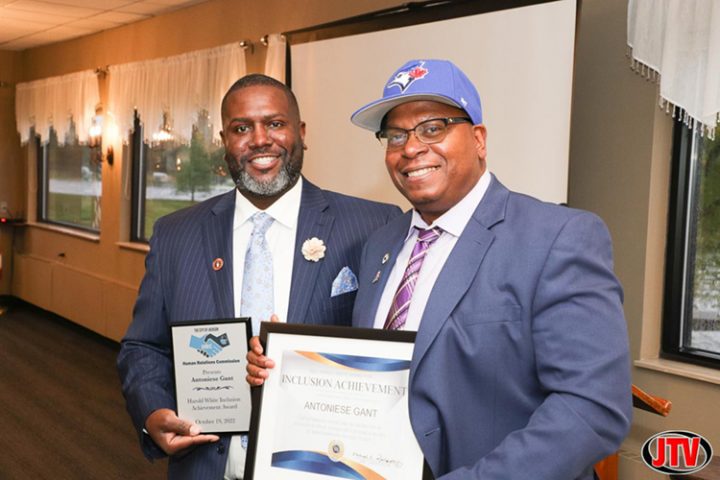 JLUSA leader Tony Gant receives the Harold White Inclusion Achievement Award