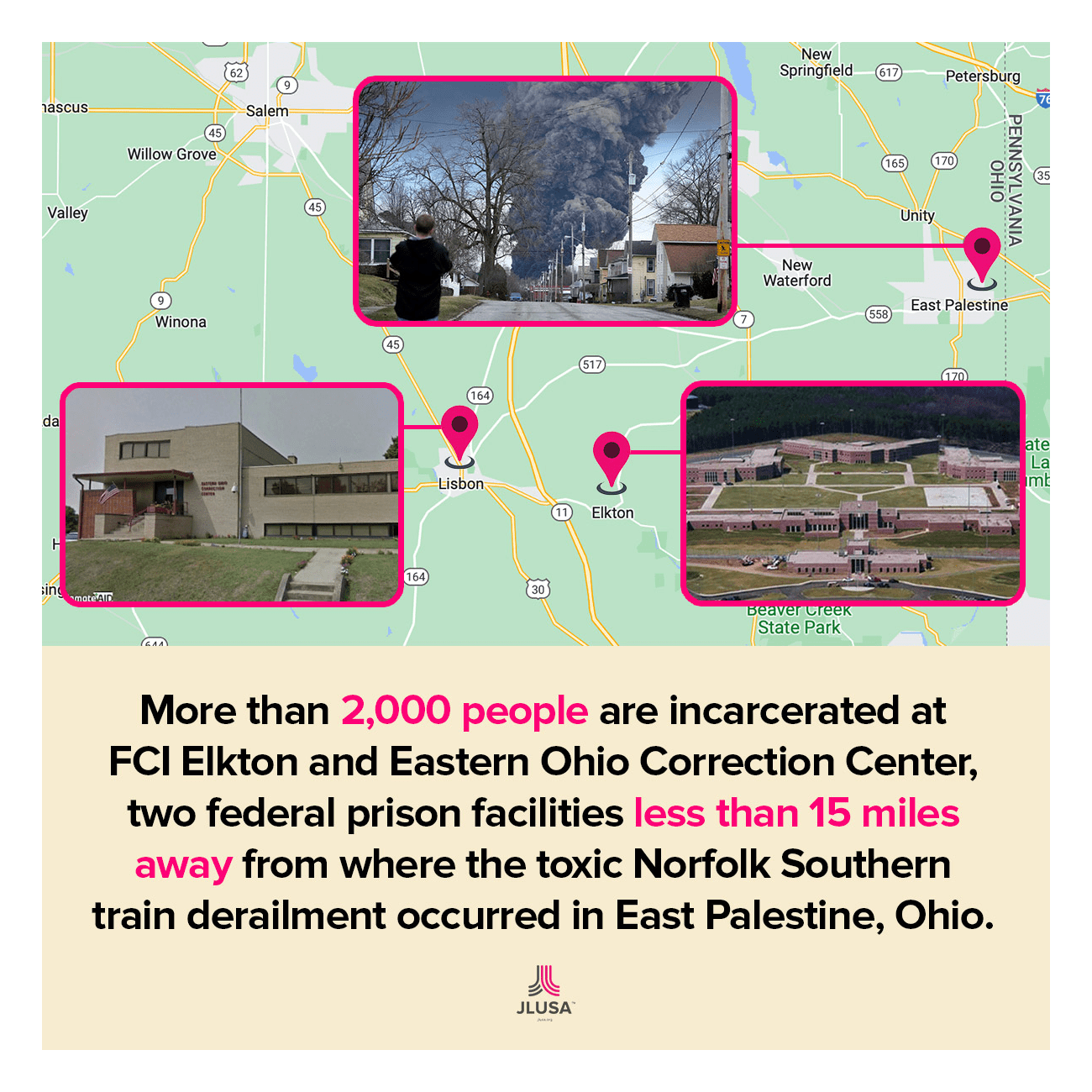 Train Derailment in East Palestine, Ohio, Endangers More Than 2,000